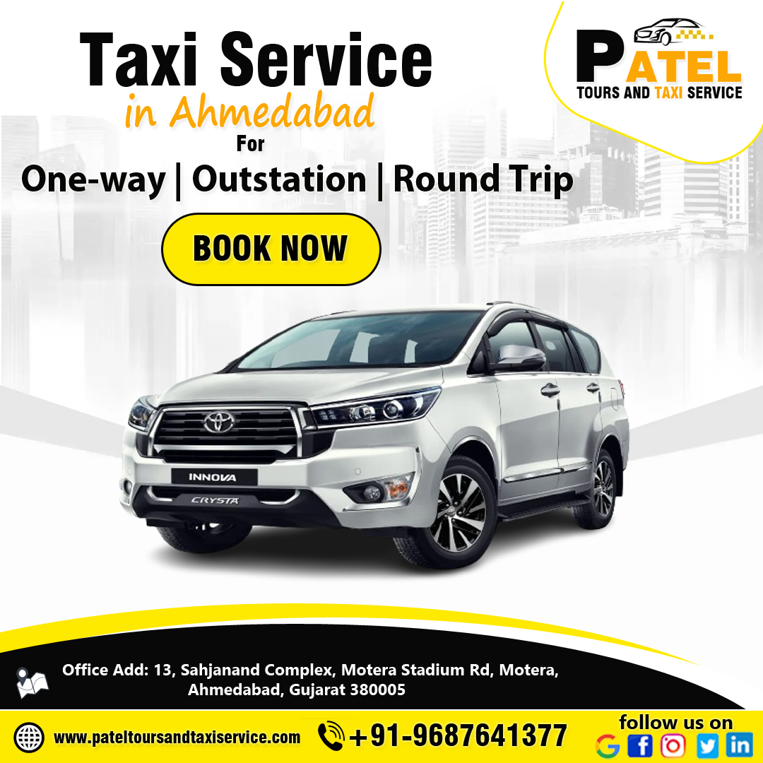 Taxi Service in Ahmedabad for Outstation Price